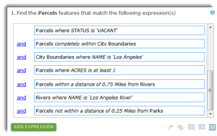 Query to find parcels Query to find parcels
