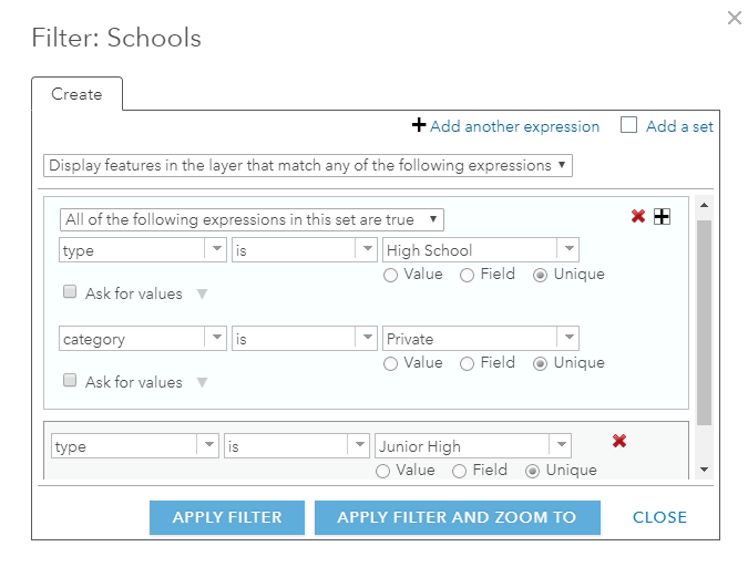Filter example when any expressions can be true Filter example when any expressions can be true