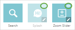 Off-panel widgets with buttons that appear on hover Off-panel widgets with buttons that appear on hover